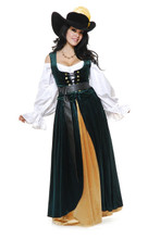 Country Wench Overskirt Renaissance Fancy Dress Up Halloween Costume ...