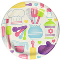 Little Chef Cook Baking Food Girls Kids Birthday Party 7" Paper Dessert Plates