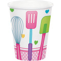 Little Chef Cook Baking Food Kitchen Girls Kids Birthday Party 9 oz. Paper Cups