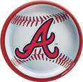 Atlanta Braves MLB Baseball Pro Sports Party 9" Paper Dinner Plates