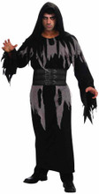 Black Robe Grim Reaper Medieval Gothic Ghoul Fancy Dress Halloween ...