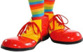 Clown Shoes Red & Yellow Circus Fancy Dress Up Halloween Adult Costume Accessory