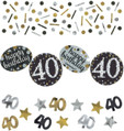 Sparkling Celebration Over Hill 40th Birthday Party Decoration Confetti 3-Pack