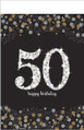 Sparkling Celebration 50 Over Hill Birthday Party Decoration Plastic Tablecover