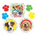 Paw-ty Time! Birthday Party Decoration Cutouts