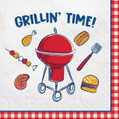 Chillin and Grillin Picnic BBQ Cookout Theme Party Bulk Paper Beverage Napkins