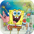 SpongeBob SquarePants Nickelodeon Kids Birthday Party 9" Square Dinner Plates