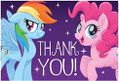 My Little Pony Friendship Adventures Kids Birthday Party Thank You Notes Cards