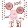 Blush Sixteen Pink Girl Kids 16th Birthday Party Room Decorating Kit