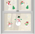 Traditional Snowman Winter Christmas Holiday Party Window Cling Decorations