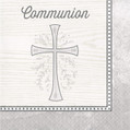 Divinity Silver Cross Christian Religious Theme Party Luncheon Napkins COMMUNION