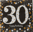 Sparkling Celebration Over the Hill 30th Birthday Party Paper Luncheon Napkins