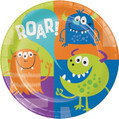 Fun Monsters Cartoon Creature Cute Kids Birthday Party 9" Paper Dinner Plates