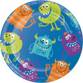 Fun Monsters Cartoon Creature Cute Kids Birthday Party 7" Paper Dessert Plates