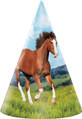 Horse and Pony Animal Western Theme Kids Birthday Party Favor Paper Cone Hats