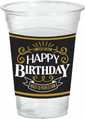 Better with Age Over the Hill Gold Adult Birthday Party Bulk 16 oz. Plastic Cups