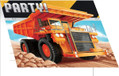 Big Dig Construction Tractor Vehicle Kids Birthday Party Invitations w/Envelopes