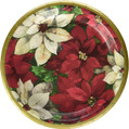 Christmas Poinsettia Flower Winter Holiday Party Bulk 8.5" Paper Dinner Plates