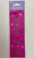 Girl Time You're a Star Pink Dance Kids Birthday Party Favor Scrapbook Stickers