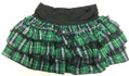 Green Plaid Pettiskirt Skirt Fancy Dress Up Halloween Adult Costume Accessory