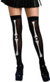 Bone Print Thigh Highs Skeleton Day Dead Fancy Dress Halloween Costume Accessory