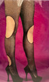 Gothic Fishnet Pantyhose Black Fancy Dress Up Halloween Adult Costume Accessory