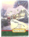 Thomas Kinkade Painter of Light Snow White Christmas Holiday Party Invitations