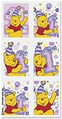 Winnie the Pooh 1st Birthday Girl Pink Party Favor Decals Scrapbook Stickers