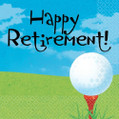 Tee Time Golf Happy Retirement Sports Theme Party Paper Beverage Napkins