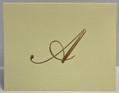 Monogram Note Cards Embossed Gold Initial Letter Party Invitations Thank Yous