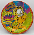 Garfield Birthday Party Rare Retro Cartoon Character Cat 9" Paper Dinner Plates