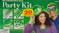 St. Patrick's Day Irish Green Hat Leis Beads Glasses Boxed Party Favor Kit