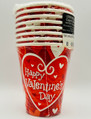 Valentine Be Mine Heart Happy Valentine's Day Holiday Party 9 oz. Paper Cups