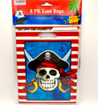 Pirate Parrot Skull Crossbones Kids Birthday Party Favor Treat Sacks Loot Bags