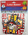 Pirate Parrot Skull Crossbones Birthday Party Decoration Jointed Letter Banner