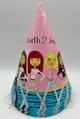 Earth 2 Jane Girls Club Pink Zebra Kids Birthday Party Favor Gift Cone Hats