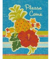 Fruit & Stripes Flower Pineapple Summer Luau Theme Party Invitations w/Envelopes