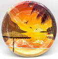 Island Attitude Tropical Summer Sunset Luau Beach Theme Party 7" Dessert Plates