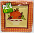 Eco Autumn in the Country Thanksgiving Holiday Party 7" Square Dessert Plates