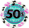 50's Decades Rock N' Roll Sock Hop Diner Retro Theme Party 9" Dinner Plates