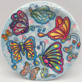 Fluttering Butterflies Purple Kids Cute Birthday Party 7" Paper Dessert Plates