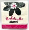 Bachelorette Blast Pink Black Cute Girls' Night Party Paper Beverage Napkins