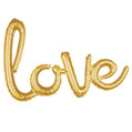 Love Gold Anniversary Wedding Party Decoration 31" Air Fill Shaped Mylar Balloon