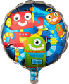 Party Robots Toy Space Boys Kids Birthday Party Decoration 18" Mylar Balloon