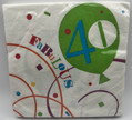 Fabulous 40 Over the Hill Bright 40th Birthday Party Paper Luncheon Napkins