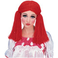 Rag Doll Girl Wig Raggedy Ann Fancy Dress Up Halloween Adult Costume Accessory