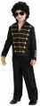 Black Military Jacket Michael Jackson Pop Star Dress Up Halloween Child Costume