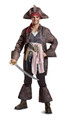 Captain Jack Sparrow Pirates Caribbean Fancy Dress Up Halloween Deluxe Costume