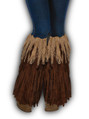 Scarecrow Boot Tops Brown Fancy Dress Up Halloween Adult Costume Accessory