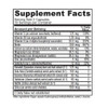 Luminous supplement facts with vitamins, biotin, minerals and herbal extracts